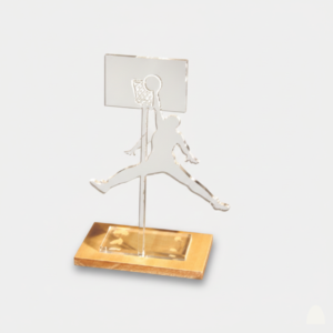 Clear Crystal trophy with engraving