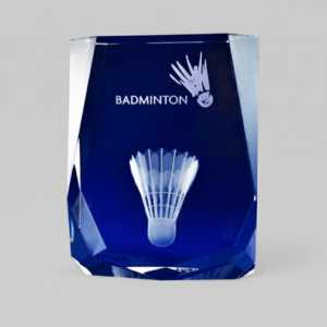 Self-Standing Clear Crystal Trophy with Engraving