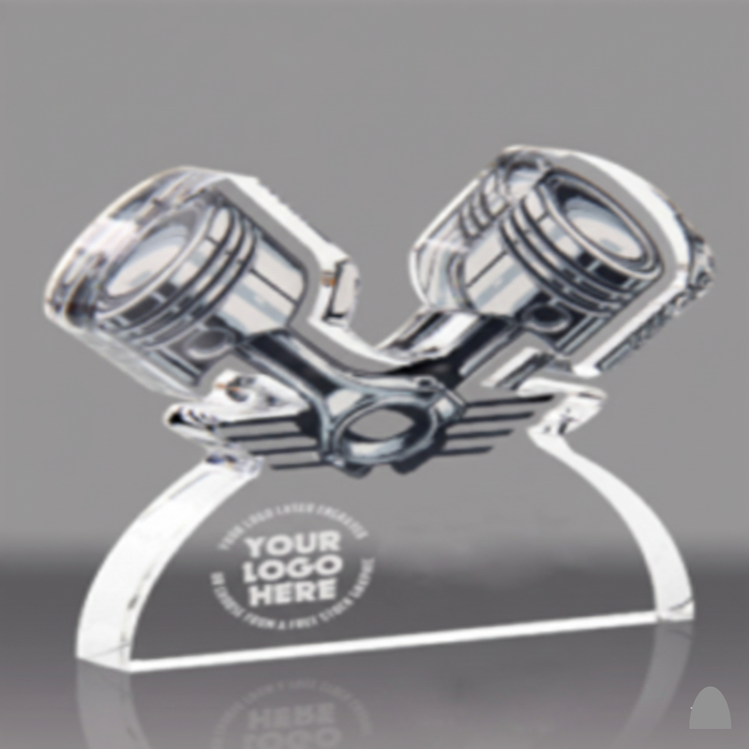 Self-Standing Clear Crystal Trophy