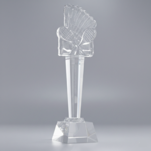 Clear Acrylic Trophy with Engraving with UV printing