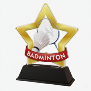 Clear Acrylic Trophy with Engraving with UV printing