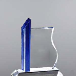 Clear Crystal Trophy with Black Base