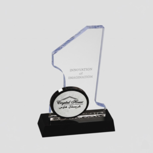 Clear Acrylic Trophy with Engraving
