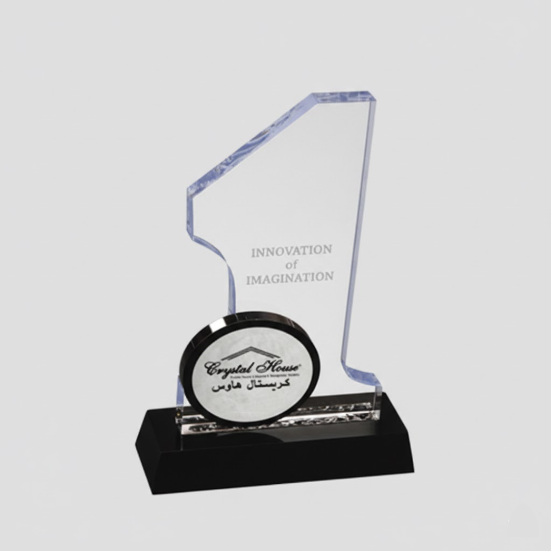 Clear Acrylic Trophy with Engraving