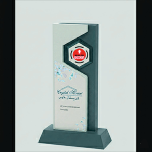 Blue Acrylic Trophy with Engraving