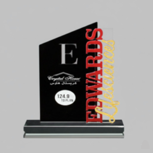 Black Acrylic Trophy with Engraving