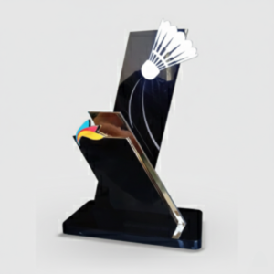 Clear Acrylic Trophy with Engraving with UV printing