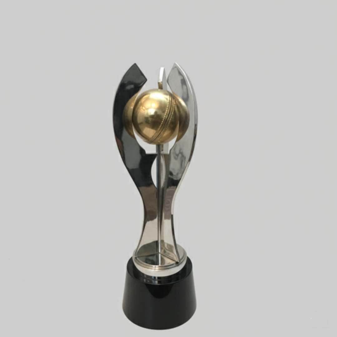 Metal 3D Ball Trophy with Black Base
