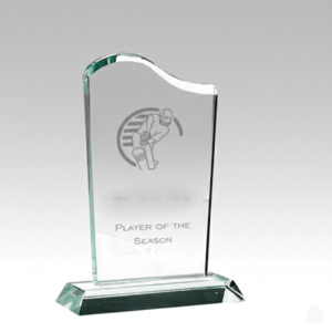 Clear Crystal Trophy with Engraving UV Printing