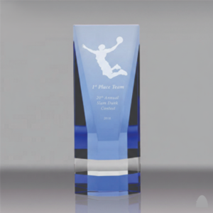 Self-Standing Crystal Trophy with Engraving