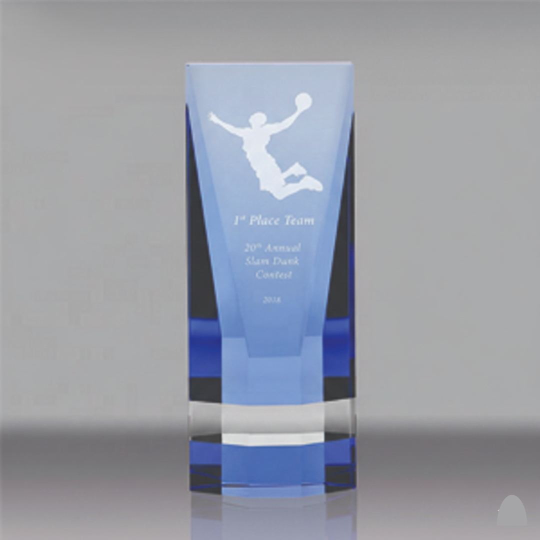 Self-Standing Crystal Trophy with Engraving