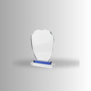 Clear Crystal Trophy with Clear Base