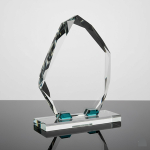 Clear Crystal Trophy with UV printing