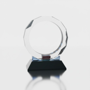 Clear Crystal Trophy with UV Printing