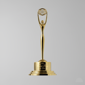 Gold Metal Trophy with Engraving and UVP