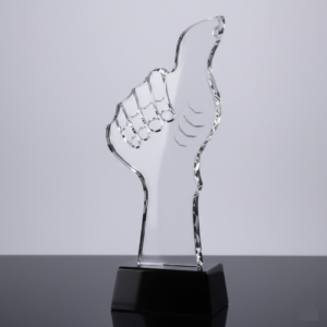 Clear Crystal Trophy with UV Printing