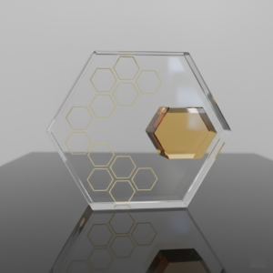 Clear Crystal Trophy with UV Printing