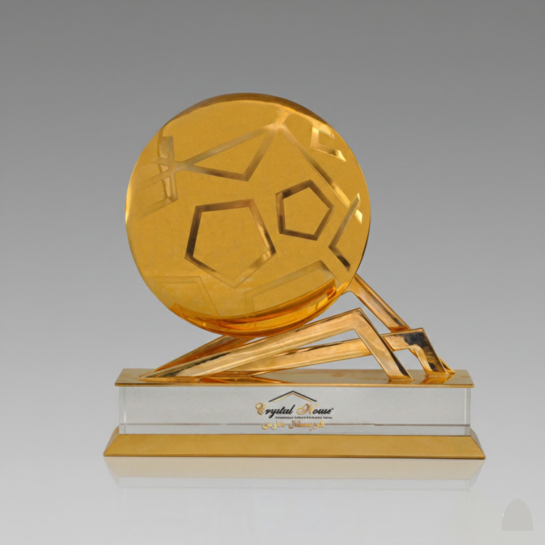 3D Gold Metal Trophy with Engraving