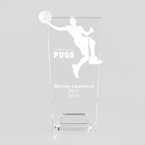 Self-Standing Crystal Trophy with Engraving