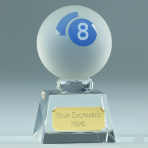 Clear Crystal 3D Ball Trophy
