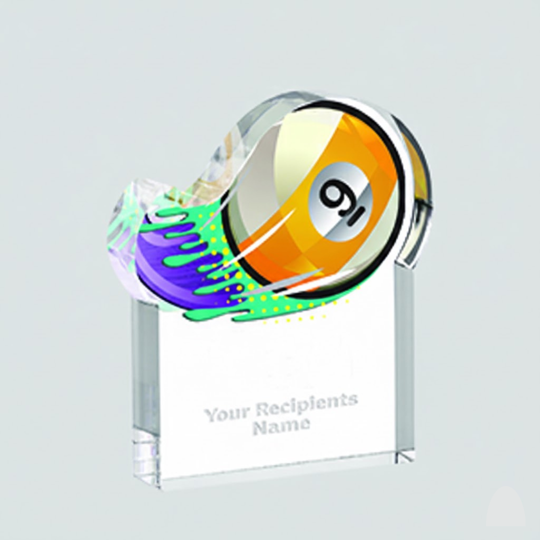 Self-Standing Clear Crystal Trophy