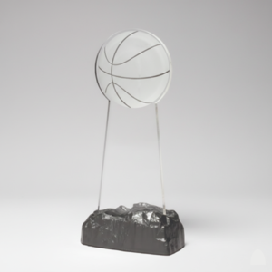 Clear Crystal trophy with engraving