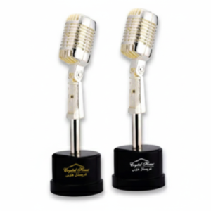 3D Metal Trophy with Black Base