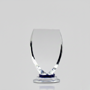 Clear Crystal Trophy With Engraving and UVP